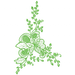 Flowers And Tree Embroidery Design 9